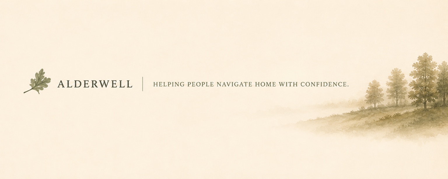 Alderwell. Helping people navigate home with confidence.